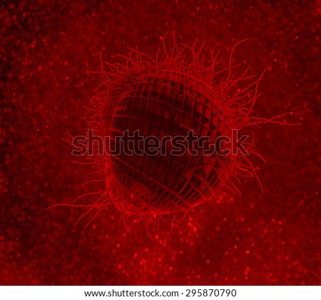 Virus Colony red Animal cell cut-awa