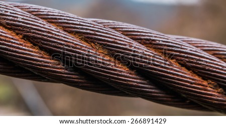 steel  cable  close-up