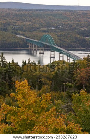 Bridge crossing the Bras D Or, Highway 105, Cape Breton Island, Nova Scotia, Canada
