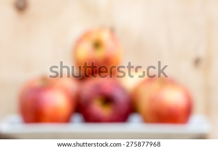 Group of organic apples on abstract background blur