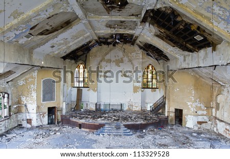 Abandoned church in Detroit Michigan.