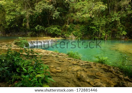 Cascades in the jungles of Guatemala, Semuc Champey