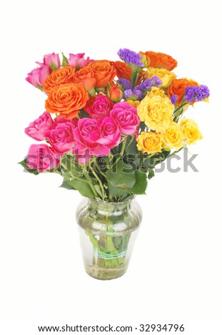 white and yellow rose bouquets. stock photo : Bouquet of pink,