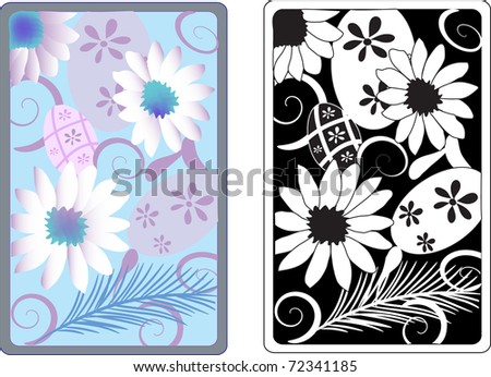 easter eggs pictures to color. stock vector : Easter eggs two