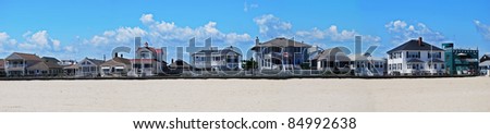 This is a panoramic shot of a homes located in a shore town in New Jersey.