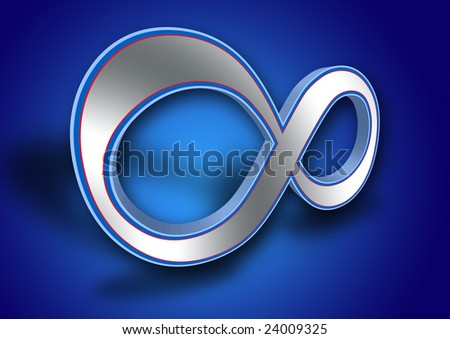 Infinity symbol / sign in blue color