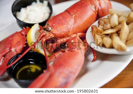 Clawed Lobster with French Fries