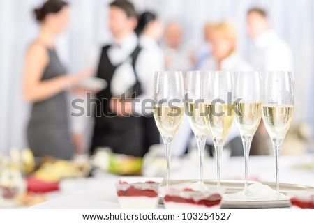 Aperitif Champagne For Business Meeting Conference Participants