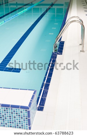 Aqua park - swimming pool with stairs and lane