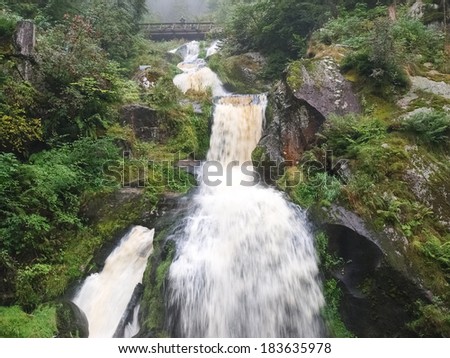 Black forest, Germany - August 28, 2012: The Triberg waterfalls in the Black Forest