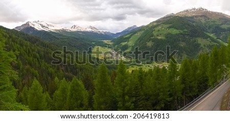 Canton of Grisons, along the Alpine passes