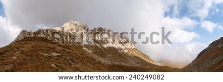Switzerland, Walley of Blenio. Mountain walking. Passo Colombe and Passo of the Sole.