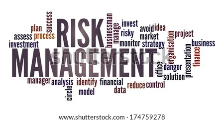 Risk Management  in word collage