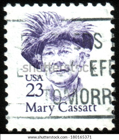 USA - CIRCA 1988: A stamp printed in the USA, shows Mary Stevenson Cassatt, circa 1988