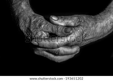 wrinkled hands of old men