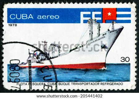 CUBA - CIRCA 1978: A stamp printed in Cuba from the \