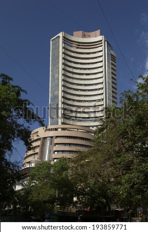 Old structure of Share market Bombay Stock Exchange Building shot on May 13, 2012, Mumbai Maharashtra, India.