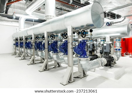 Large industrial pump room