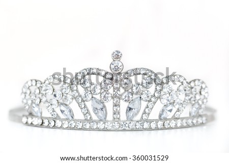 Crown Miss Contest Isolated on White Background