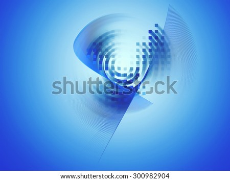 Abstract fractal blue element for design . Logo . computer graphics