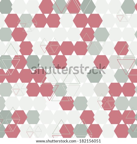 abstract geometric texture. Background of hexagons and triangles. Use as a fill pattern, endless seamless texture backdrop. Clear geometric shapes.