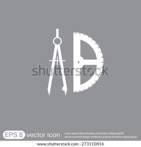 the compass and protractor characters geometry Education sign symbol icon drawing and geometry the compass and protractor characters geometry Education sign symbol icon drawing and geometry