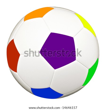 Colourful Soccer Balls