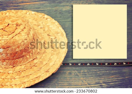 Marine abstract vintage background is old hat tree selective soft focus toned photo