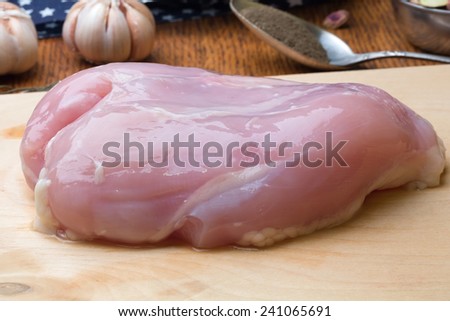 raw chicken breasts turkey selective soft focus toned photo