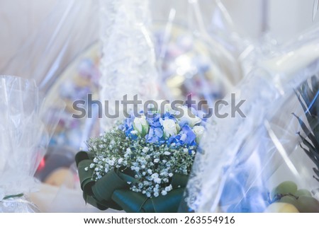 abstract soft blur background wedding flowers toned photo