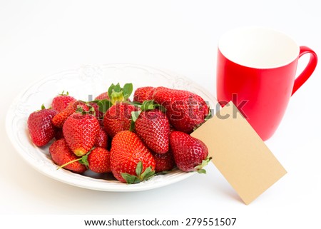 ripe strawberries on a white background selective soft focus