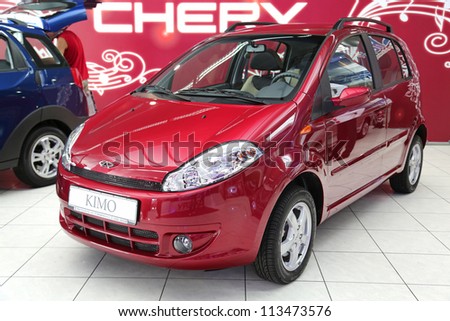 KIEV - SEPTEMBER 7: Red Chery Kimo at yearly automotive-show \