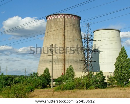Power economy - two water-cooling tower. To see similar, please VISIT MY GALLERY.