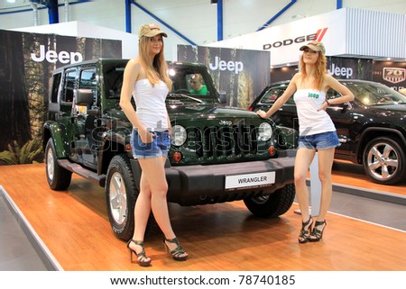 KIEV - MAY 26: Jeep Wrangler at yearly automotive-show \