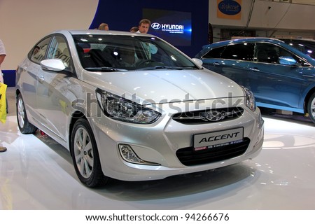 KIEV - SEPTEMBER 10: Hyundai Accent at yearly automotive-show \