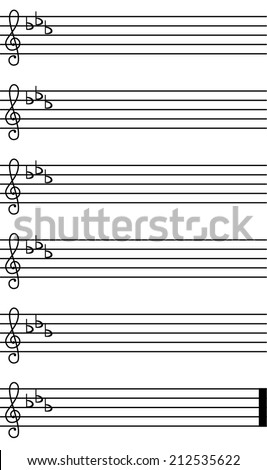 Musical empty sheet of note paper with notation lines, violin key, clef sign. music concept graphic design, vector art image illustration, black lined texture pattern on white background