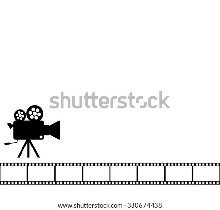 Silhouette of the Old Film Projector Stock Vector - Illustration