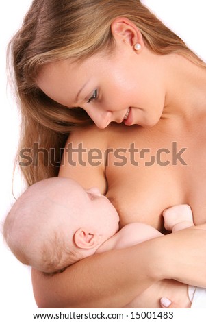 stock photo mother breastfeeding her child