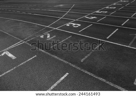 starting point at a running track
