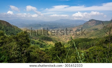 view from haputale in the flat lands of sri lanka