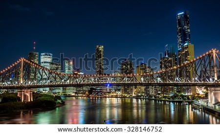 BRISBANE, AUSTRALIA Circa May 2014: The skyline of Brisbane at day