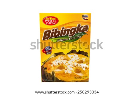 Winneconne, WI - 5 February 2015: Box of Bibingka Rice Cake Mix from the Philippines.