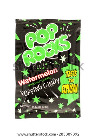 Winneconne, WI - 31 May 2015: Package of Pop Rocks candy in watermelon flavor