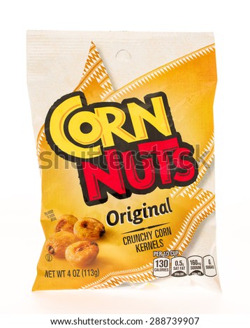 Winneconni, WI - 19 June 2015:  Bag of Corn nuts in original  flavor.