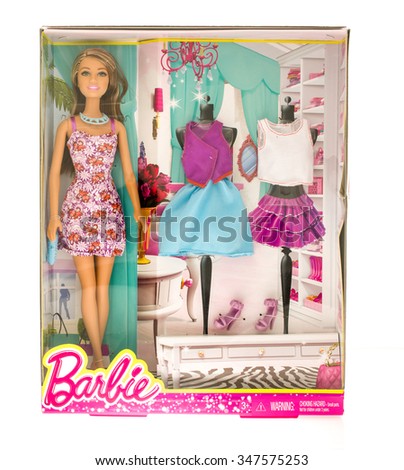Winneconne, WI - 10 Nov 2015:  Package that contains Barbie, the most famous doll of all time