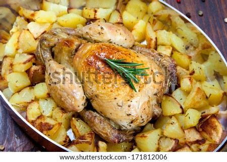 Backed chicken with potatoes