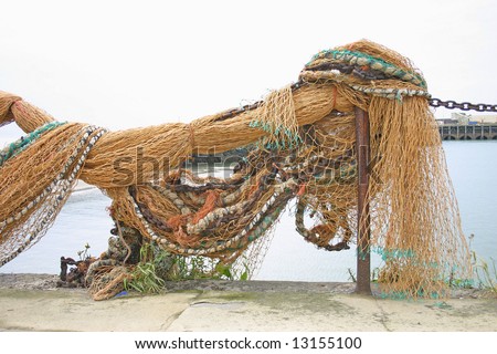 Lashed fishing net