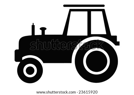 stock photo : A tractor illustration for signs or clip-art