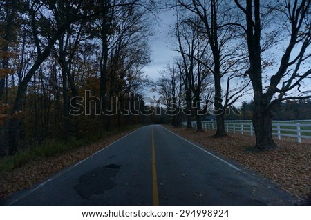 dark creepy road drive
