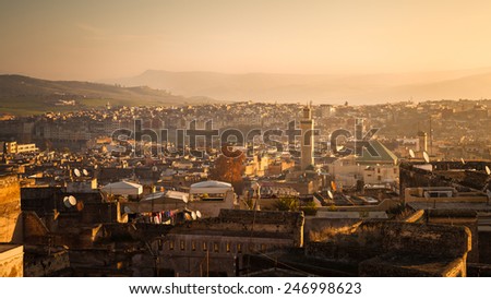 Panoramic view of Fez, Morocco